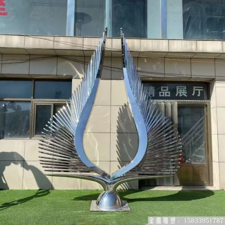 不銹鋼翅膀雕塑，異型雕塑1